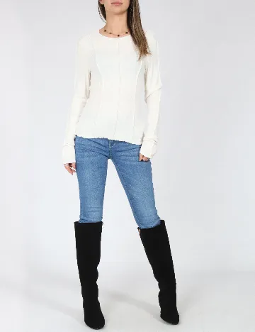 Bluza LMTD, ecru Alb