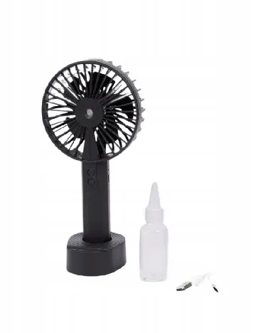 Ventilator portabil cu funcție de pulverizare, negru