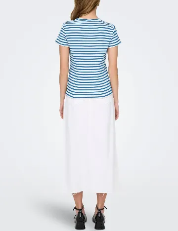 Tricou Jacqueline de Yong, albastru/alb Albastru