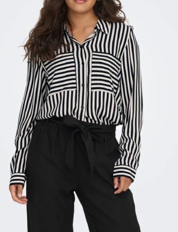 Camasa Jacqueline de Yong, alb/negru
