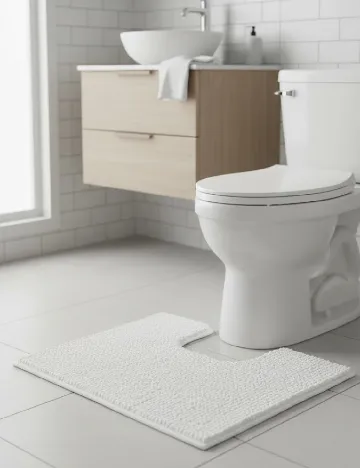 Covoras pentru baie, alb Alb