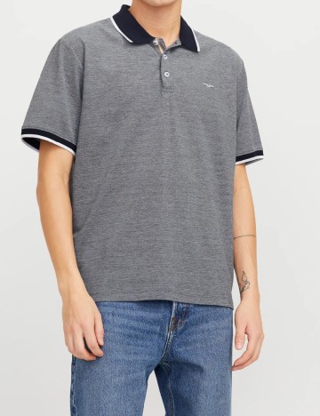 Tricou Jack&Jones, bleumarin/alb