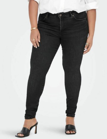 Blugi Only Carmakoma, negru