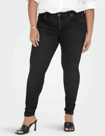 Blugi Only Carmakoma, negru Negru