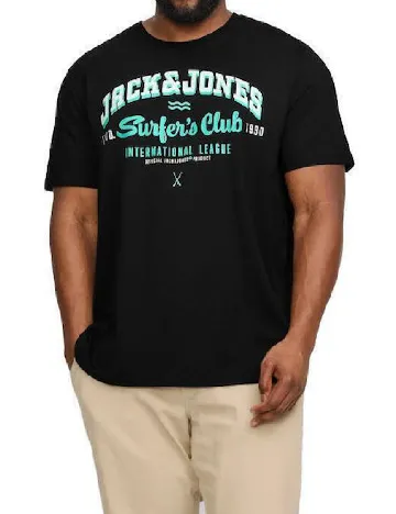 Tricou Jack&Jones Plus Size Men, negru Negru