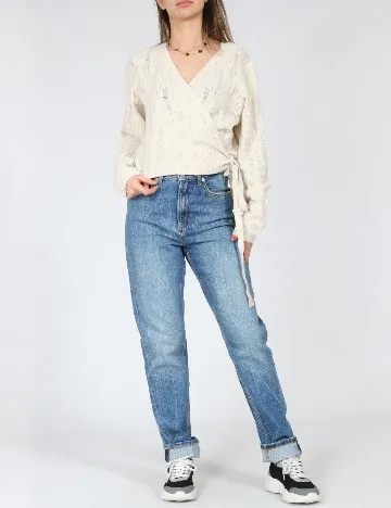 Cardigan C&A, ecru Alb