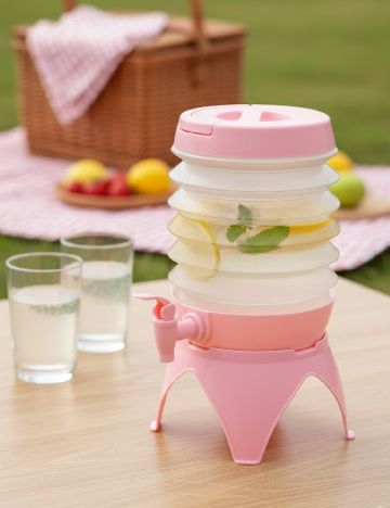 Recipient pliabil cu robinet A.I.&E., roz