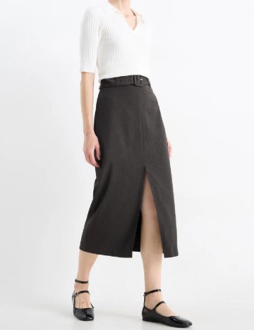 Fusta C&A, gri inchis