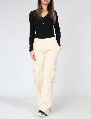 Pantaloni C&A, crem