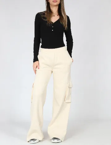 Pantaloni C&A, crem