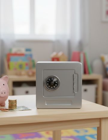 Mini seif ACTION, argintiu