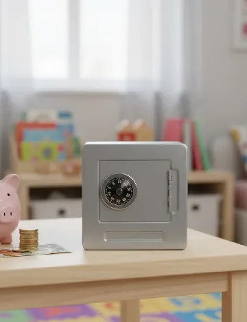 Mini seif ACTION, argintiu