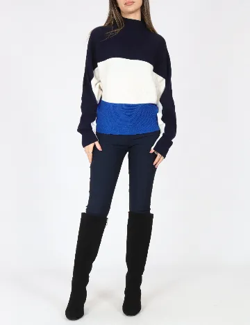 Bluza C&A, albastru/alb