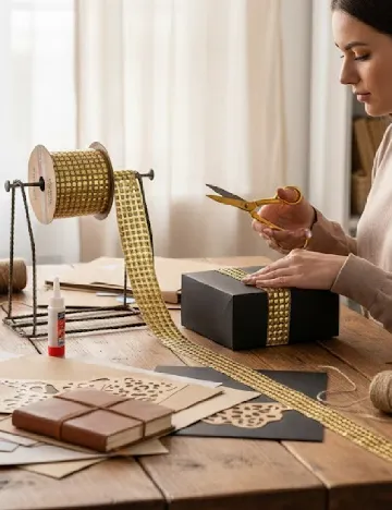 Accesoriu decorativ Hobby Flora, auriu Galben