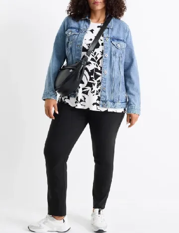 Pantaloni C&A Plus Size, negru Negru