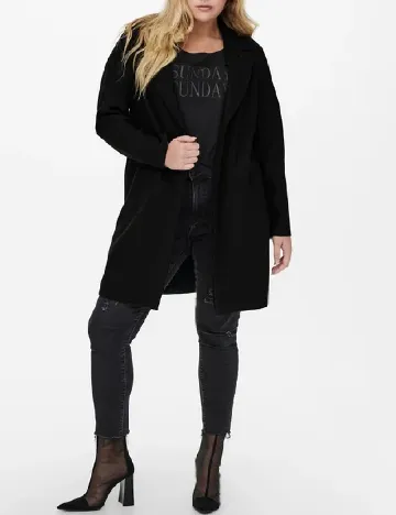 Palton Only Carmakoma, negru Negru