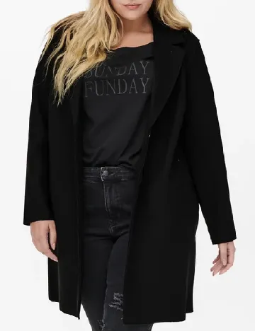 Palton Only Carmakoma, negru Negru