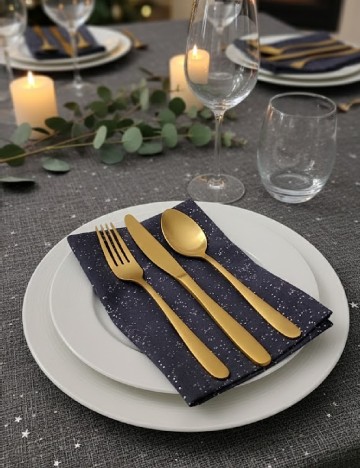 Set servetele de masa 4 bucati, negru