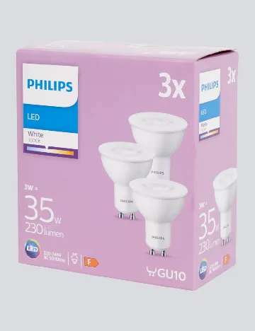 Set spoturi LED 35W, 230 lumeni 3 bucati PHILIPS, alb