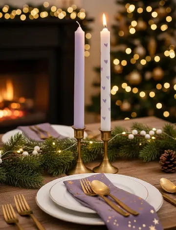 Set lumanari 2 bucati AVEC, mov