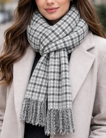 Fular Only, gri/negru