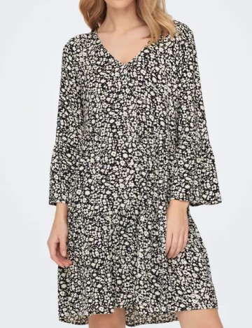 Rochie scurta Jacqueline de Yong, alb/negru