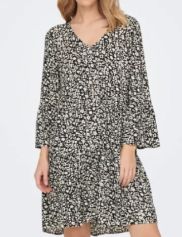 Rochie scurta Jacqueline de Yong, alb/negru