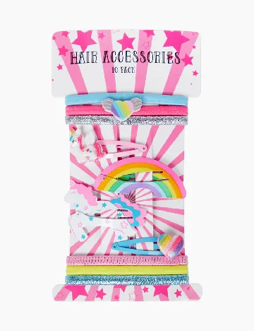 Set clame de par 10 bucati Little Concepts, mix culori