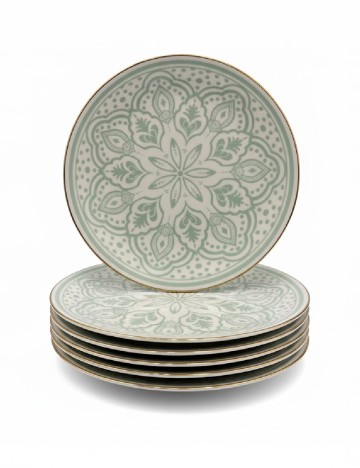 Set farfurii 6 bucati Sahara, verde