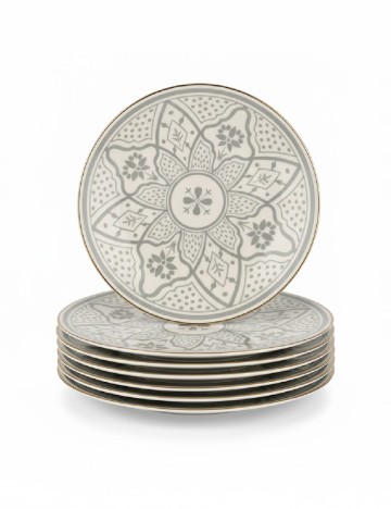 Set farfurii 6 bucati Sahara, gri
