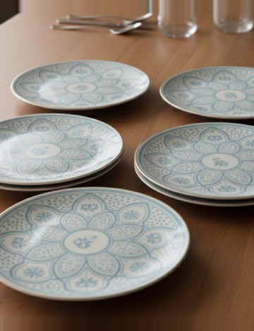 Set farfurii 6 bucati Sahara, albastru