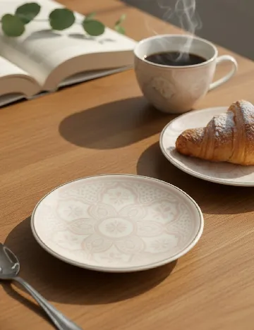 Set farfurii mici 6 bucati Sahara, roz