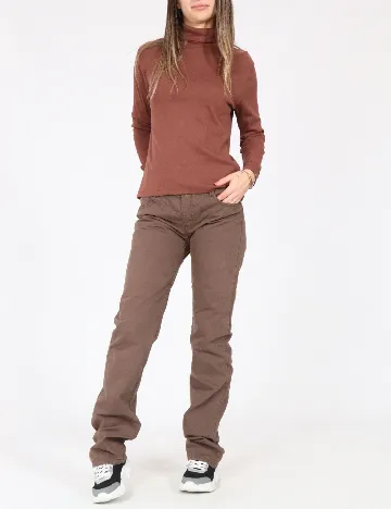 Pantaloni Zara, maro