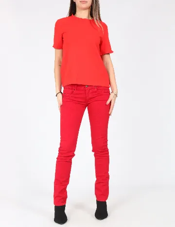 Pantaloni Zara, rosu Rosu