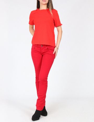 Pantaloni Zara, rosu