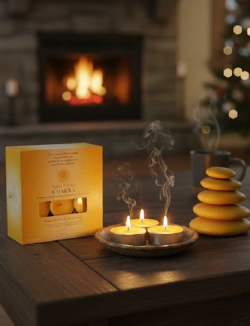 Set lumanari parfumate ACTION, galben