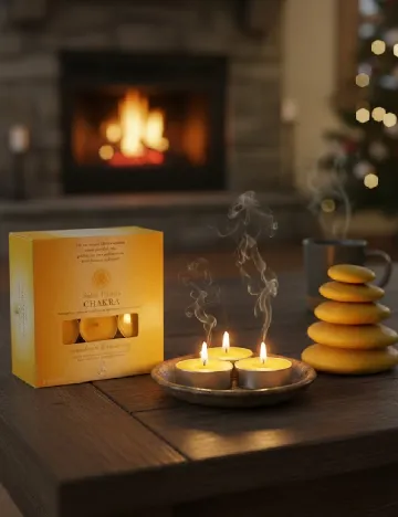 Set lumanari parfumate ACTION, galben