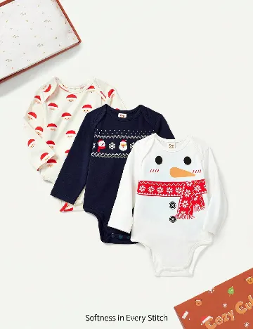 Set body 3 bucati CozyCub, mix culori Mix culori