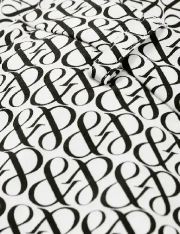 Pantaloni C&A, negru/alb Gri