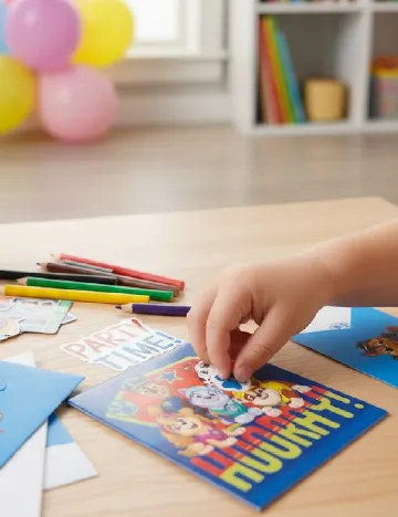 Invitatii cu plicuri 8 bucati Nickelodeon, bleumarin/verde