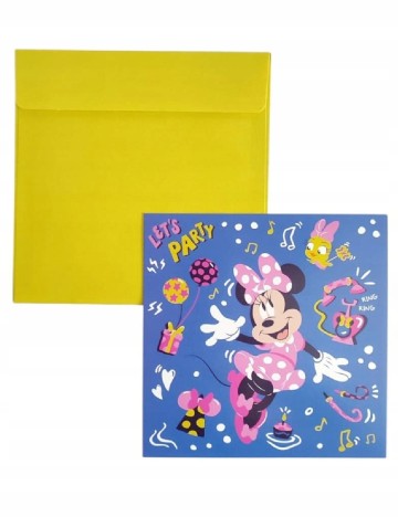 Invitatii cu plicuri 8 bucati Nickelodeon, mix culori