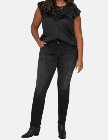 Blugi Only Carmakoma, negru