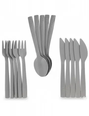 Set tacamuri plastic PLAST1, gri Gri