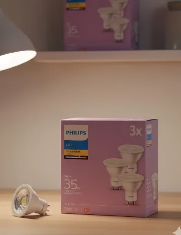Set spoturi LED 35W, 230 lumeni 3 bucati PHILIPS, alb