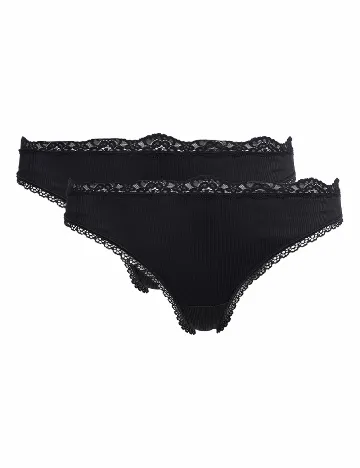 Set chiloti 2 perechi Undies International, negru