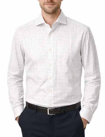 Camasa Zara, ecru/rosu