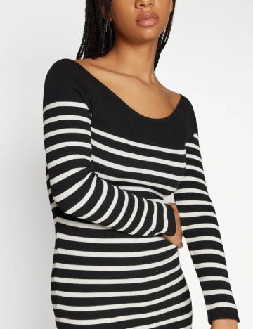 Rochie scurta Only, negru/alb