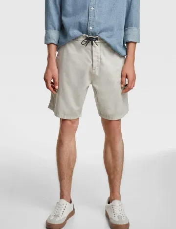 Pantaloni scurti Zara, bej Crem