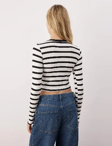 Bluza TRENDYOL, negru/alb