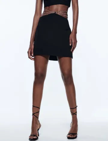 Fusta Zara, negru Negru